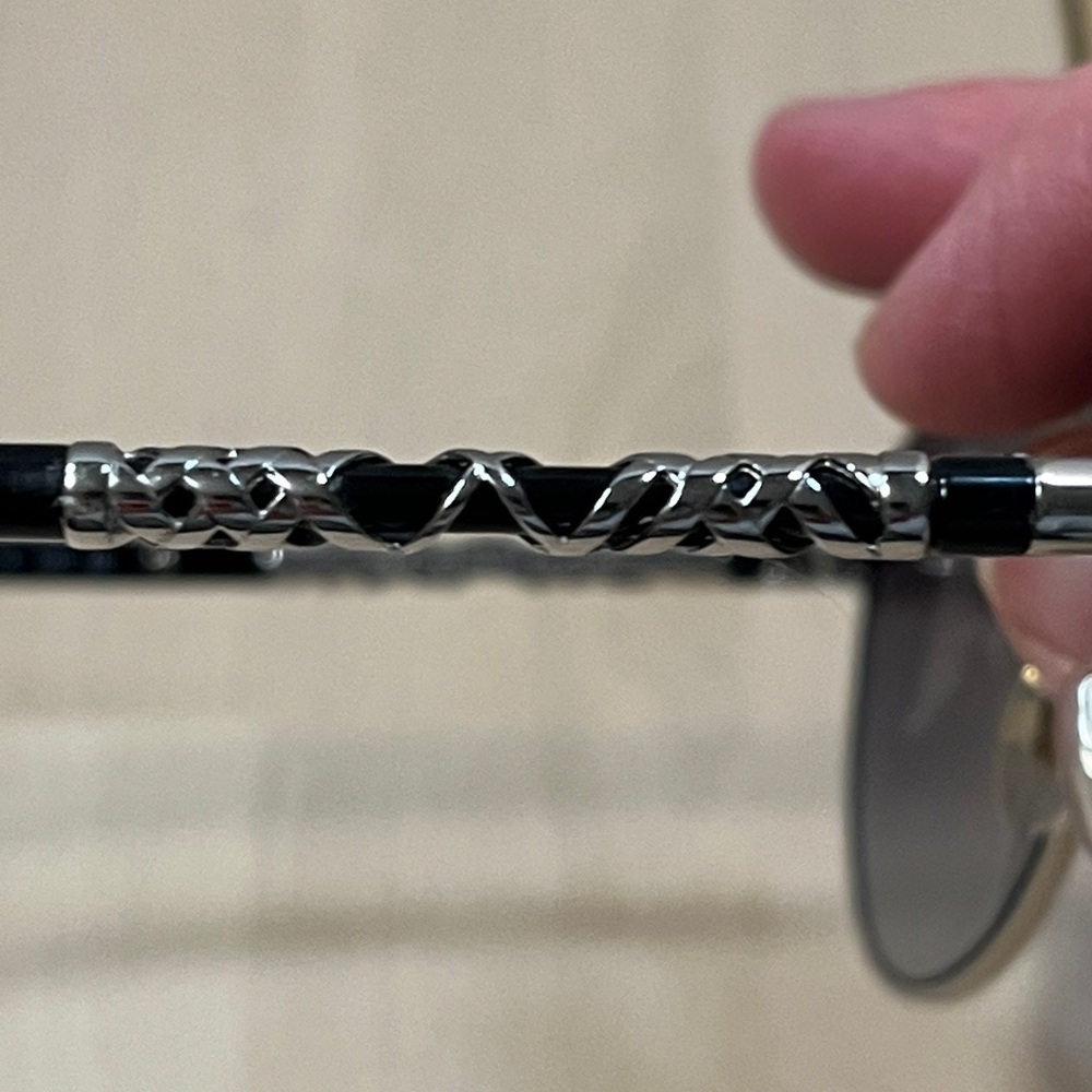 Burberry 3089 Silver & Black Aviator Sunglasses FRAMES ONLY - Picture 11 of 16